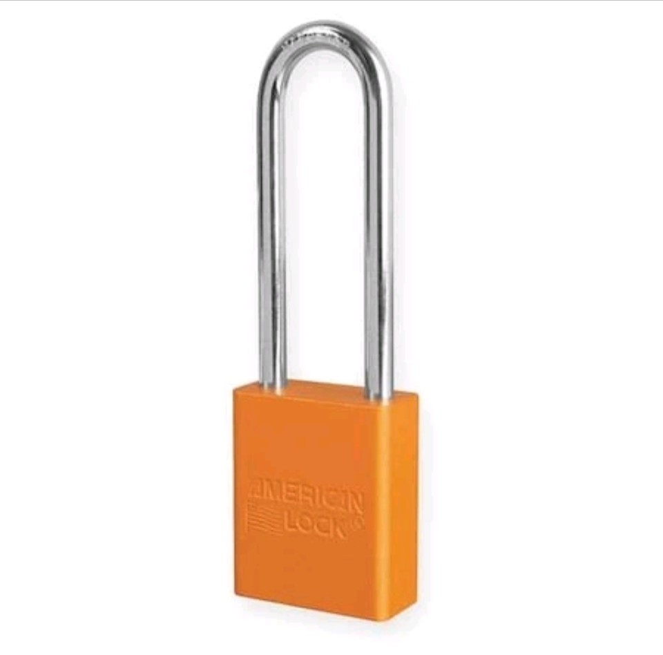 American Lock A1107kaorj Lockout Padlock,Ka,Orange,1-7/8"H