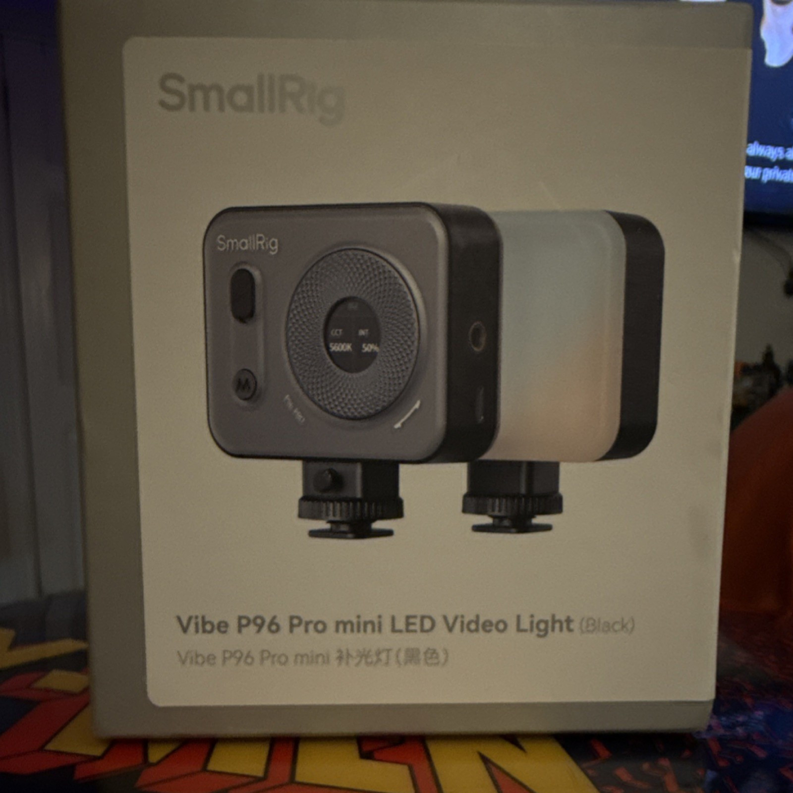 SmallRig Vibe P96 Pro Mini LED Video Light Black Hot/Cold Shoe Mount