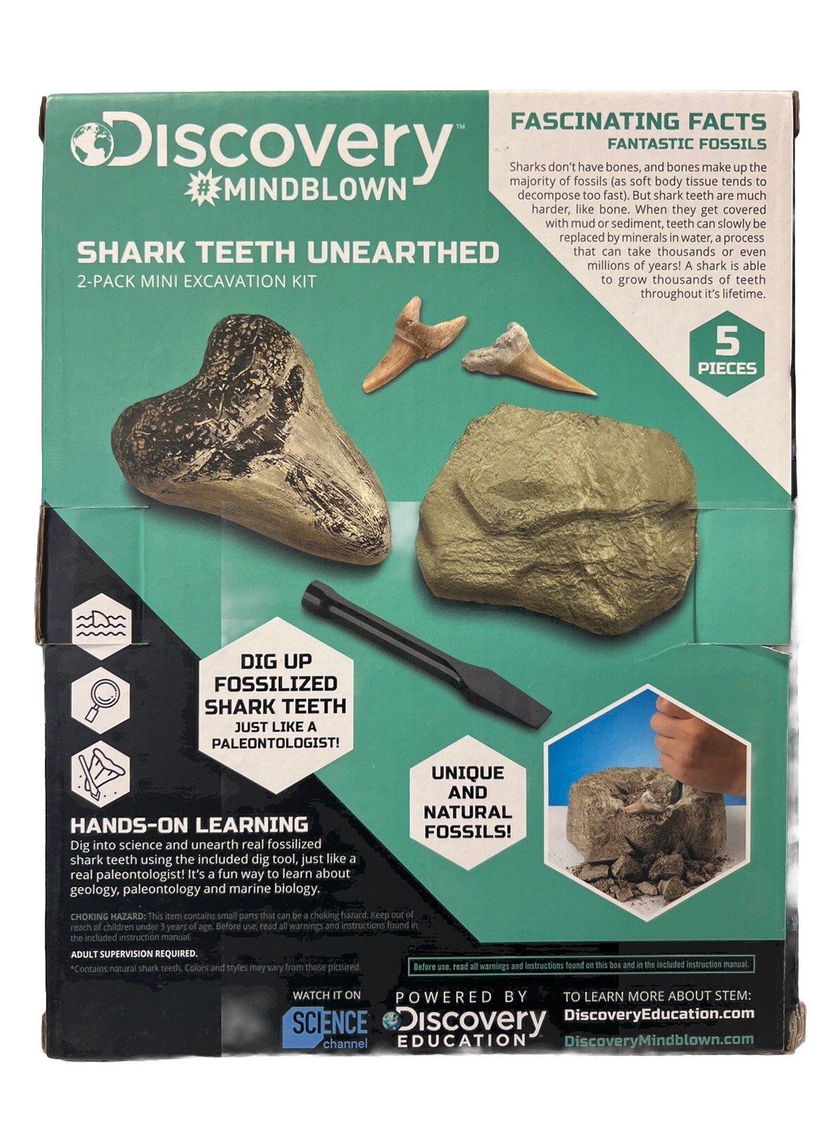 Discovery Mindblown Shark Teeth Unearthed 2 Mini Excavation Kit NEW