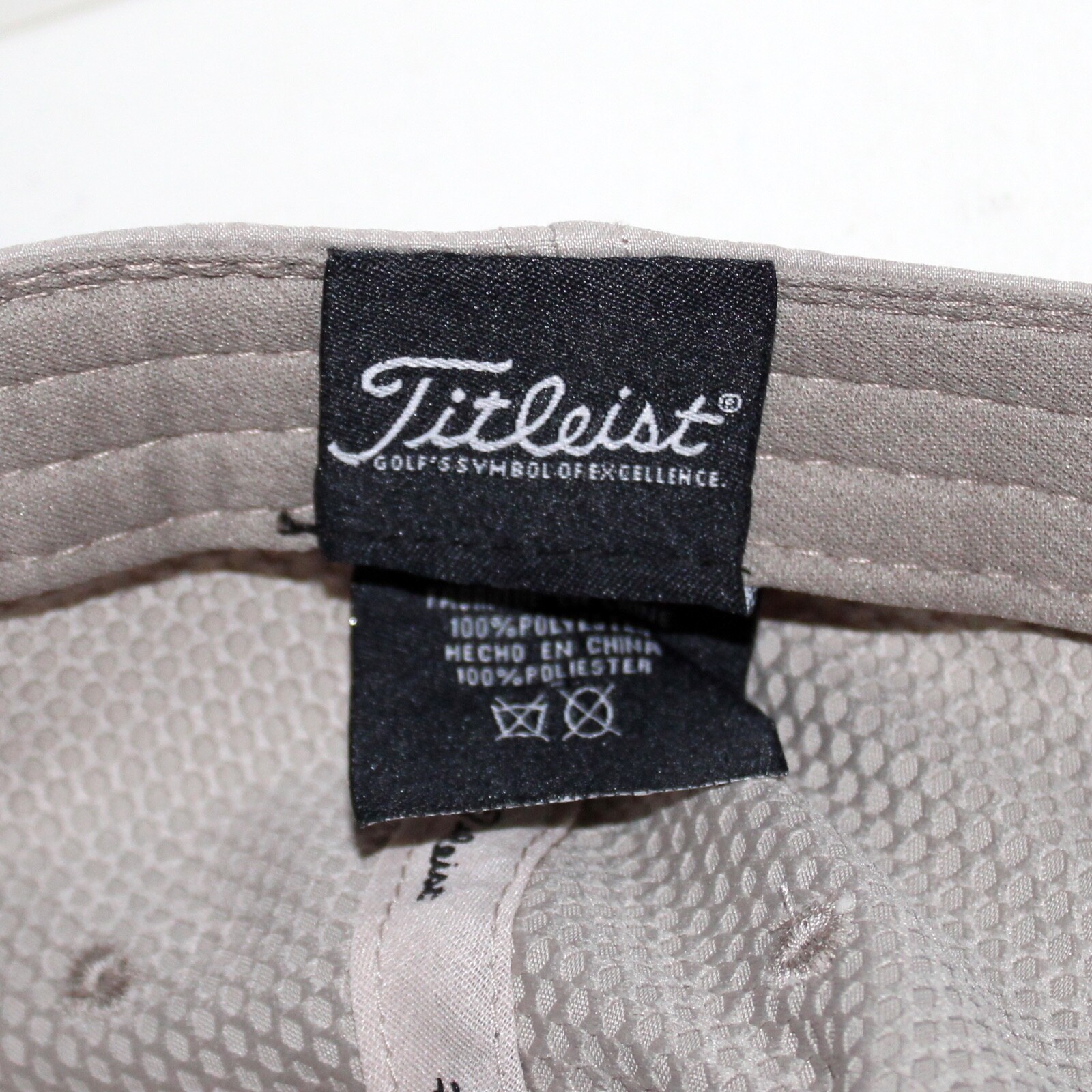 Titleist Member Golf Hat cap beige red thin adjustable back soft fabric outdoors