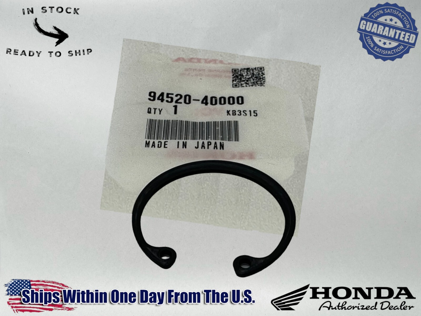 Honda OEM Circle Clip (40MM) 94520-40000 Recon 250 TRX250TE/TM 1997-2024