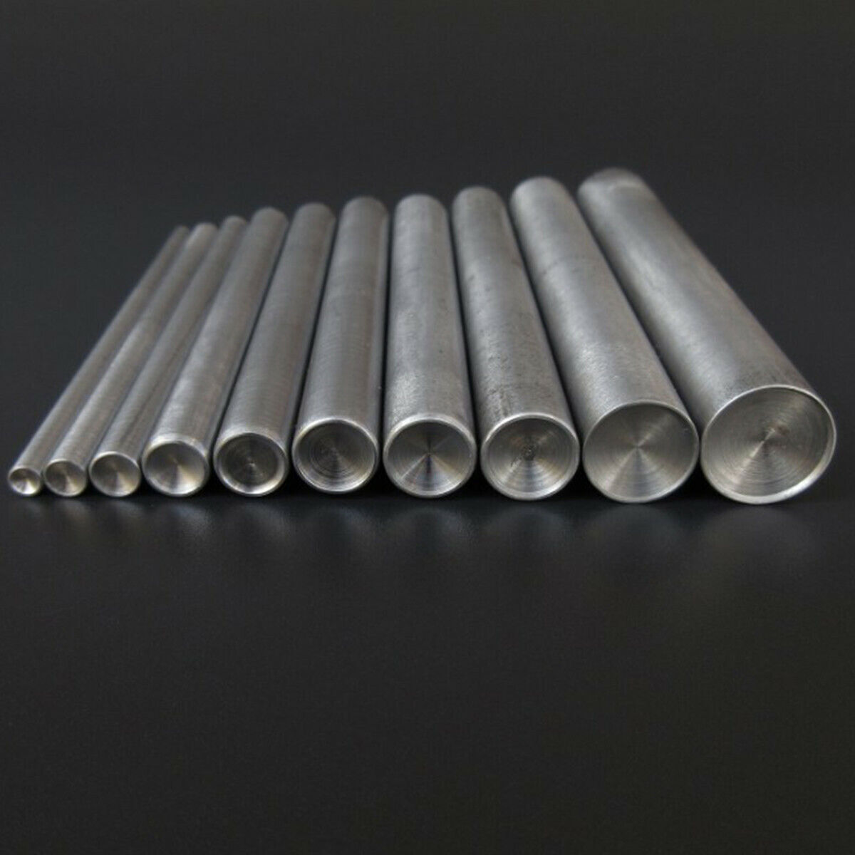 10pcs/Set Steel Mushroom Domed Rivets Setting Tool Studs Punch Setter Hand Tool