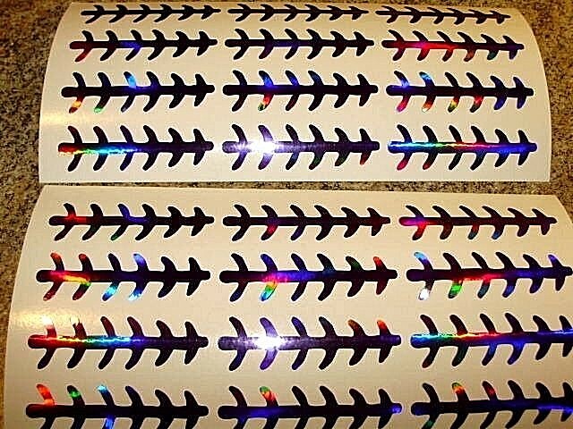 24 PURPLE RAINBOW HOLO Great Lakes 3" Ladderback Die Cut Fishing Lure Tape