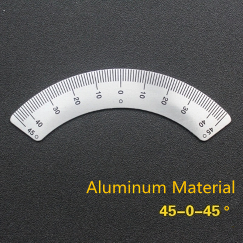 45-0-45 Scale Ruler Sticker Aluminum Arc Scale Angle Ruler Milling Machine Part