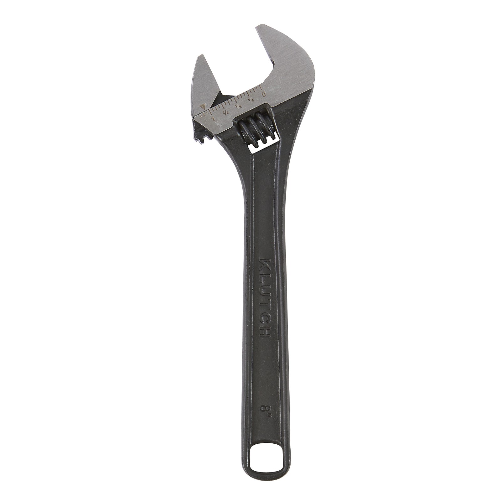 Klutch Adjustable Wrench, 8in., Black Phosphate