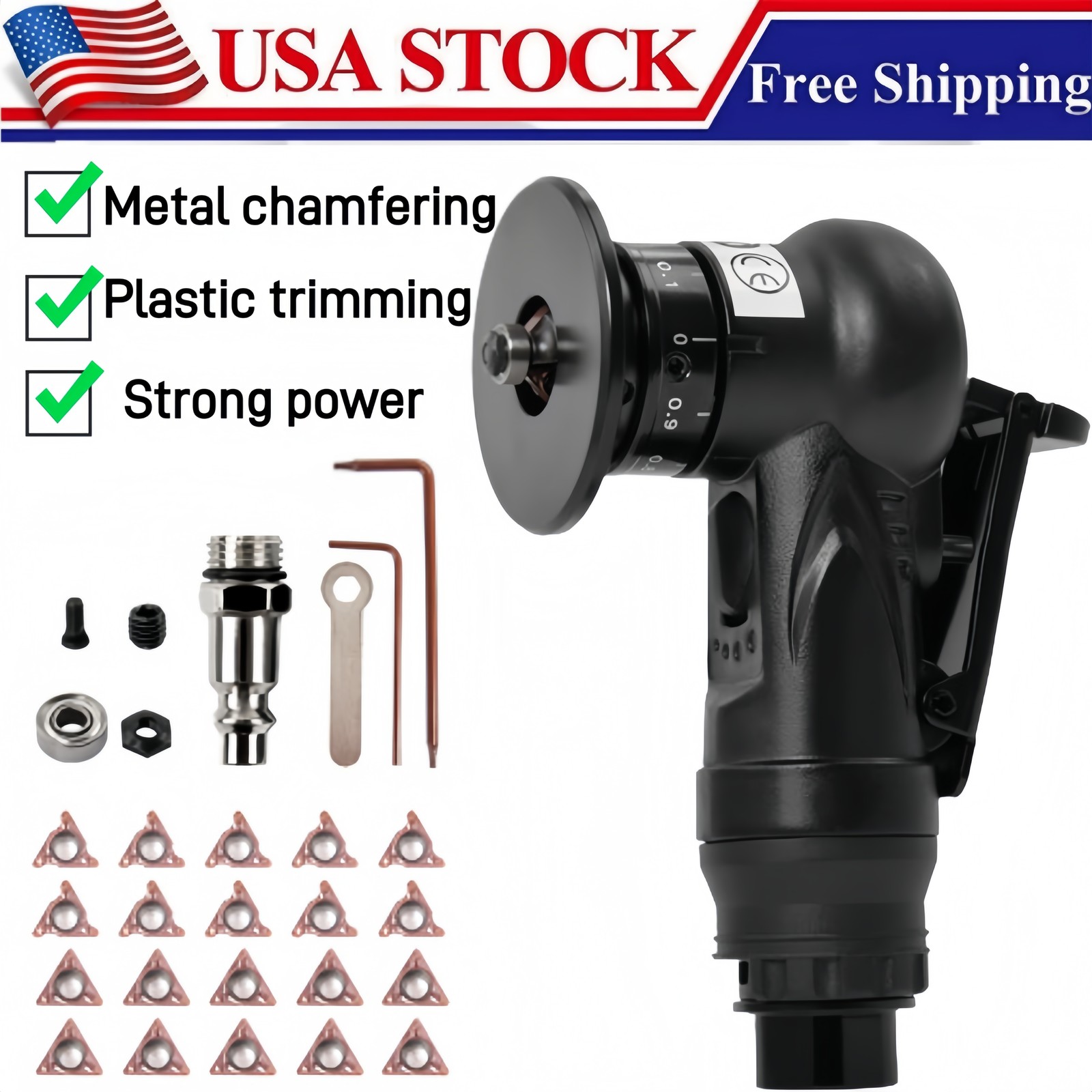 Air Chamfer Tool Trimming Chamfering Pneumatic Beveling Machine Deburring Insert