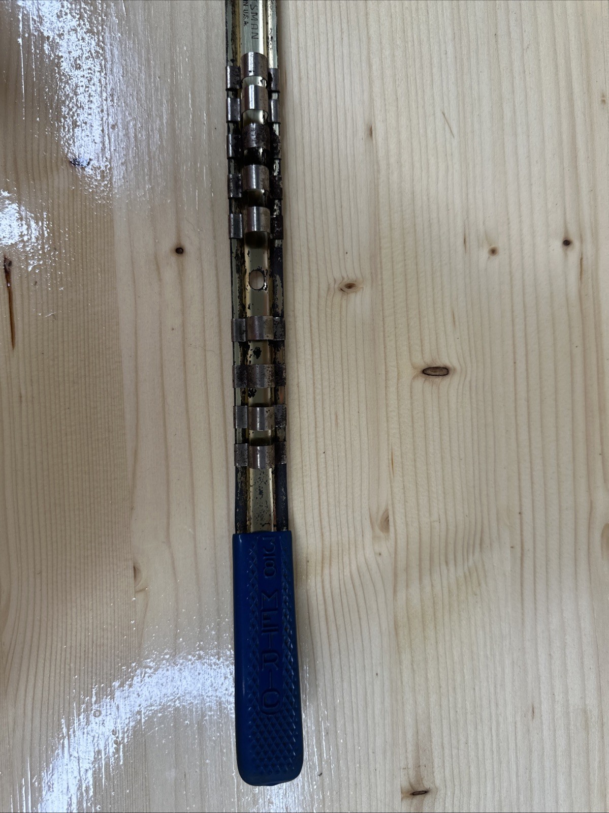 *OSB* Vintage CRAFTSMAN 3/8 Drive Socket Rack Blue Handle