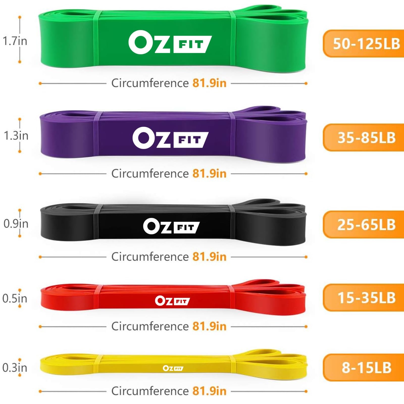 Resistance Bands Set, Exercise Bands for Working Out, Pull Up Assistance Band...