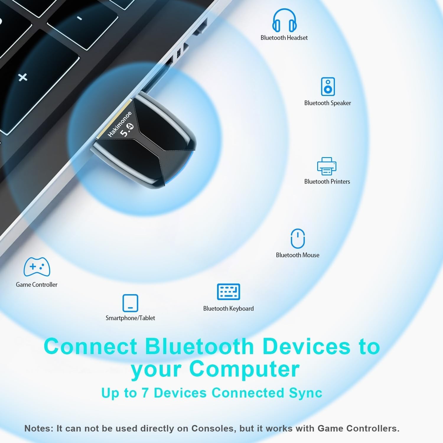 Enhanced Range Bluetooth 5.4 USB Dongle - Fast Connectivity for Wireless Devices