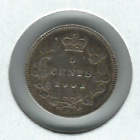 Canada 1901 Five Cents XF