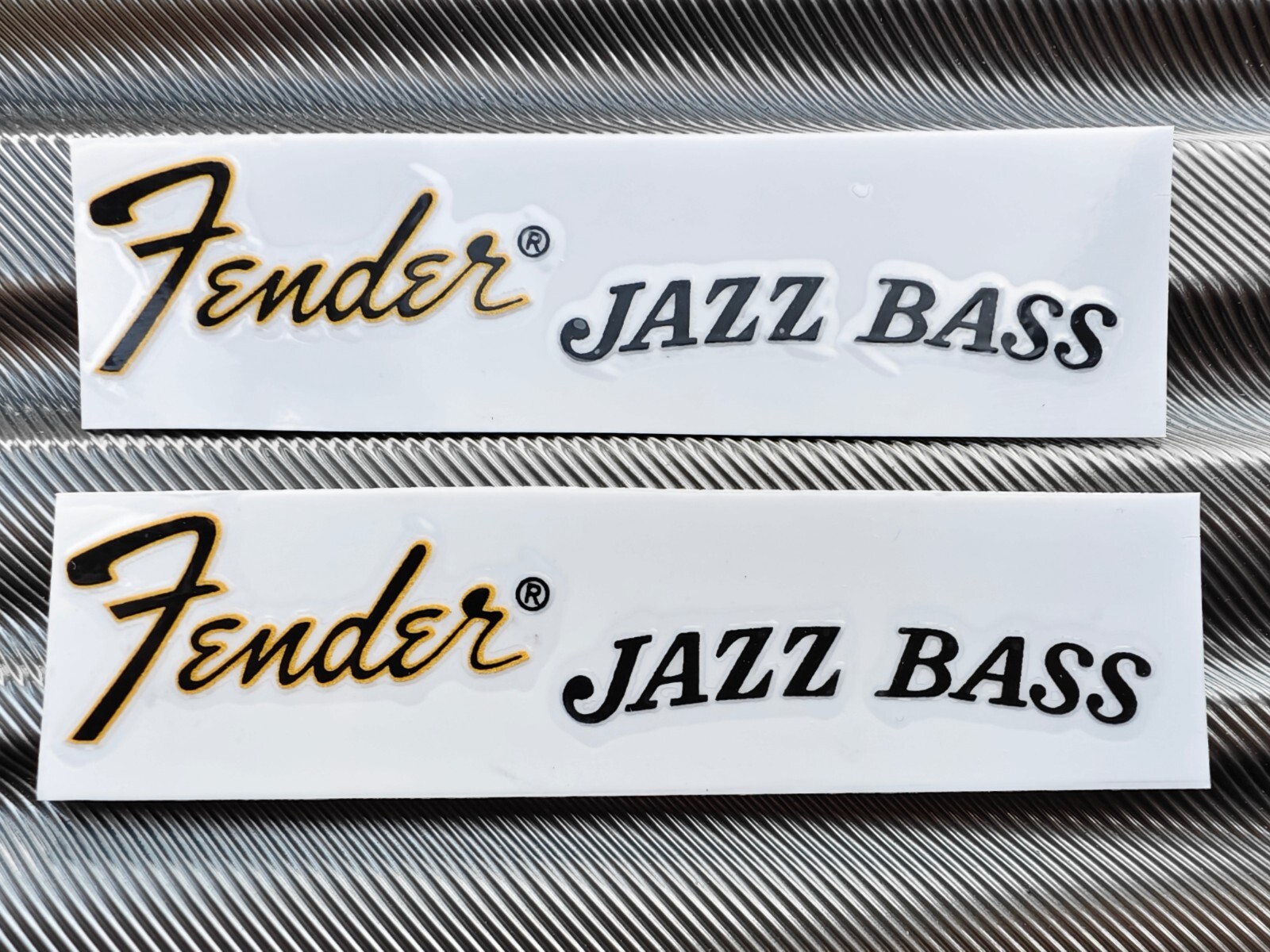 2 Fender JAZZ BASS Guitar Bass Headstock Vinyl Silk Screen Self-Adhesive Sticker