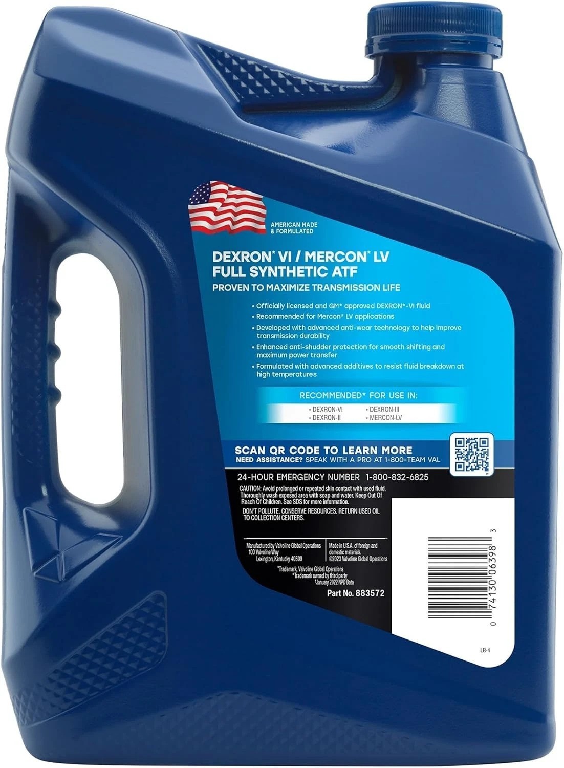 DEXRON VI/MERCON LV ATF Full Synthetic Automatic Transmission Fluid 1 GA, Cas...