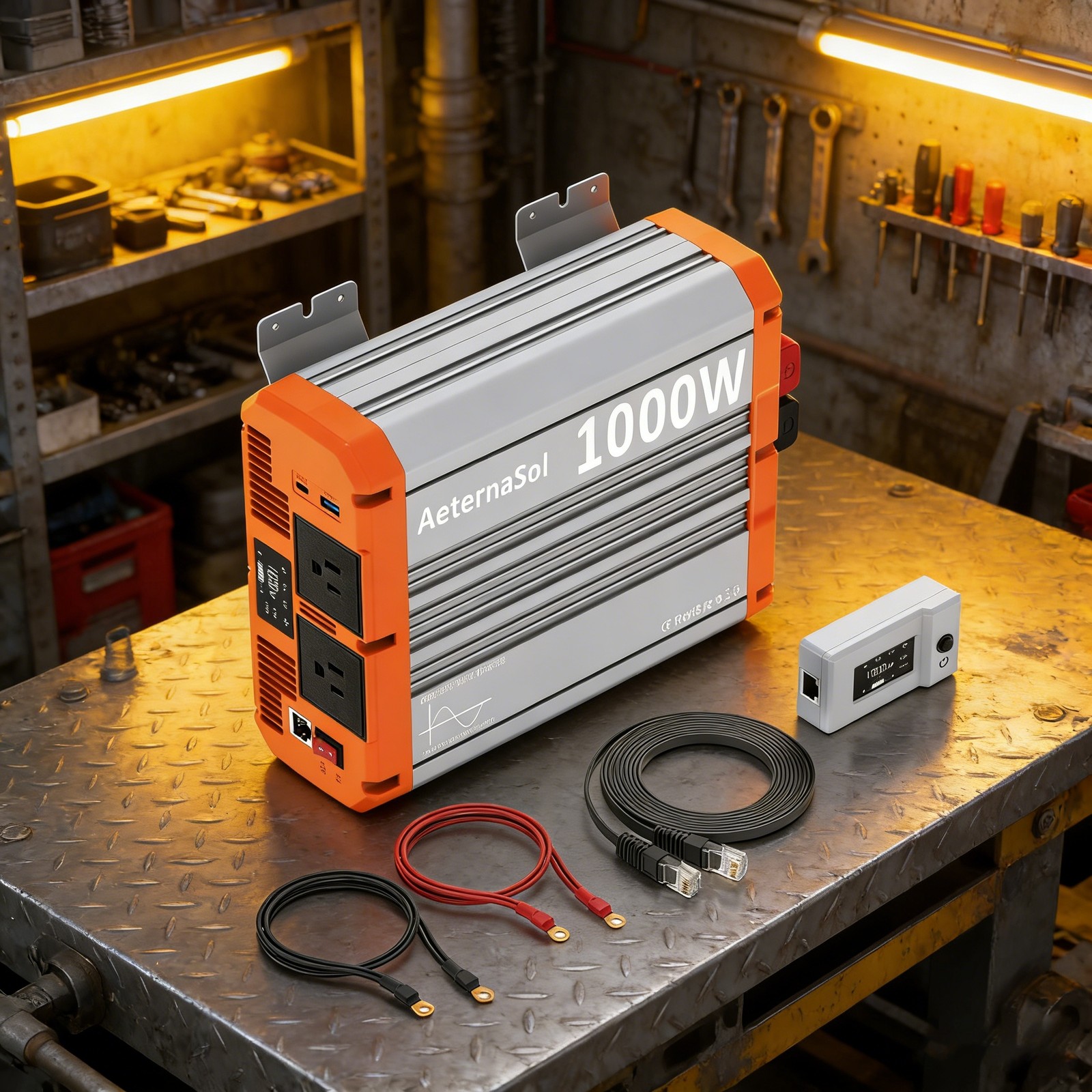 1000W Pure Sine Wave Car Power Inverter 12V DC to 110V 120V  2AC 60HZ US Stock
