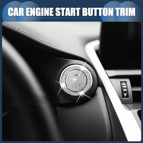 Universal Car Engine Start Stop Button Cover, Bling One Click Push Start