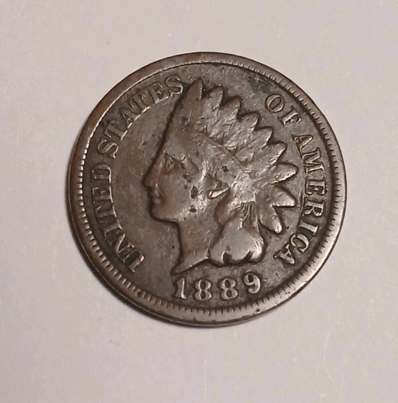 1889 INDIAN HEAD CENT VERY GOOD 1C Copper