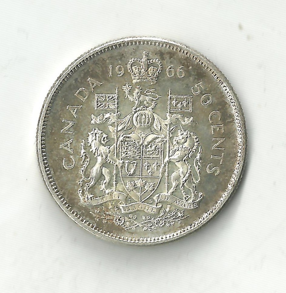 Canada 50 Cents 1966 Silver (KM#63)