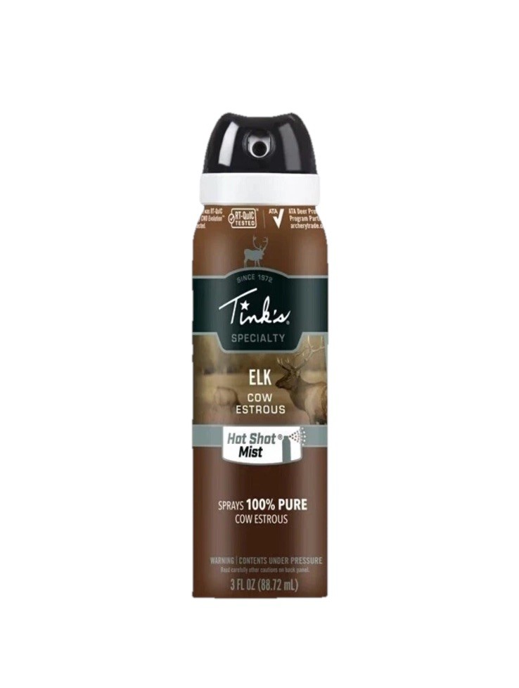 Tinks W5330 Hot Shot Mist Attractant Elk Cow in Estrous Scent 3 oz Aerosol