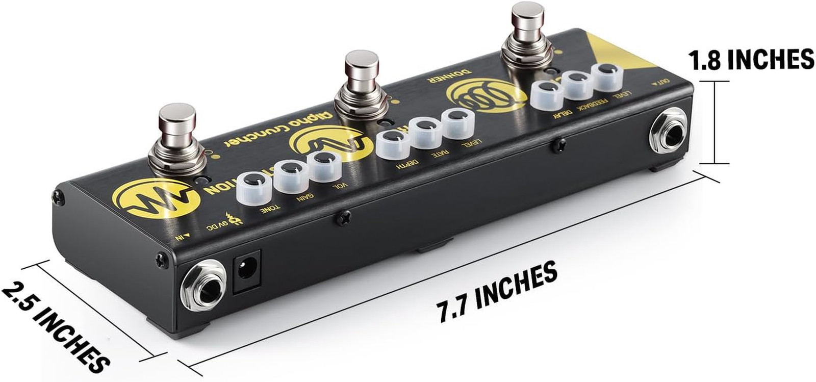 Multi Effects Guitar Pedal Alpha Cruncher 3 Type Effects Delay Chorus Distortion