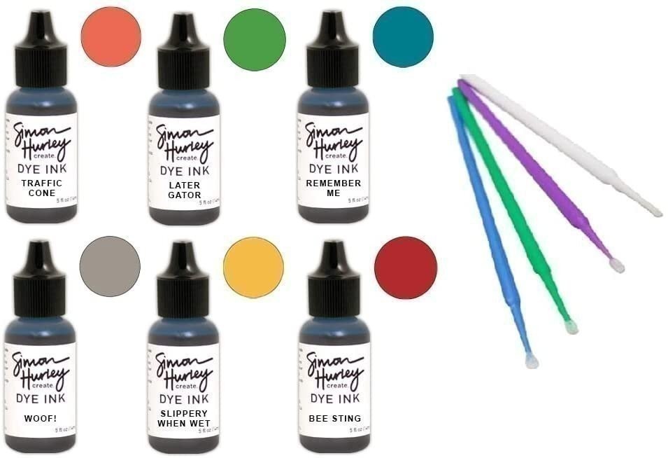 Ranger Simon Hurley Bundle - 6 Dye Ink Collection with PTP Flash Deals Detail