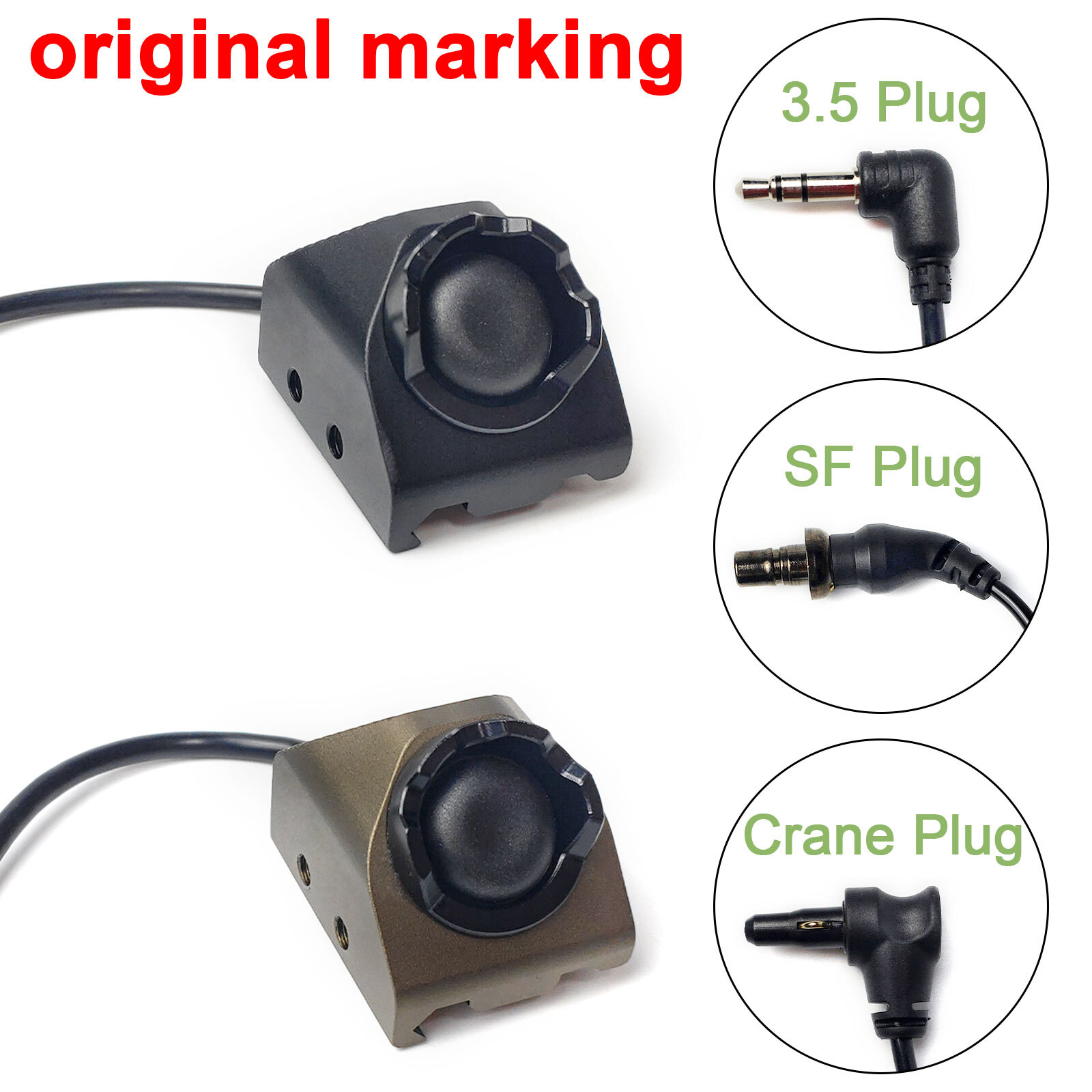 Tactical Button Light Switch Picatinny Rail For M300 M600 Flashlight PEQ15 Laser