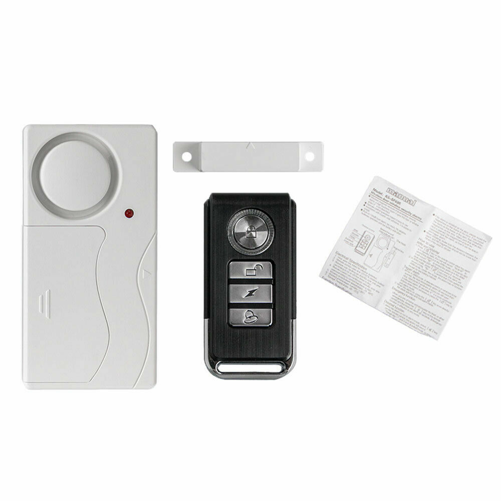 Wireless Security Door Entry Window Burglar Alarm Shed Security With Remote ABS