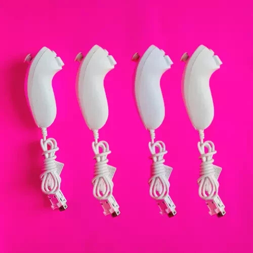 Official Wii Nunchuck White Remote Nintendo 👾 Wii U OEM Controller RVL-004