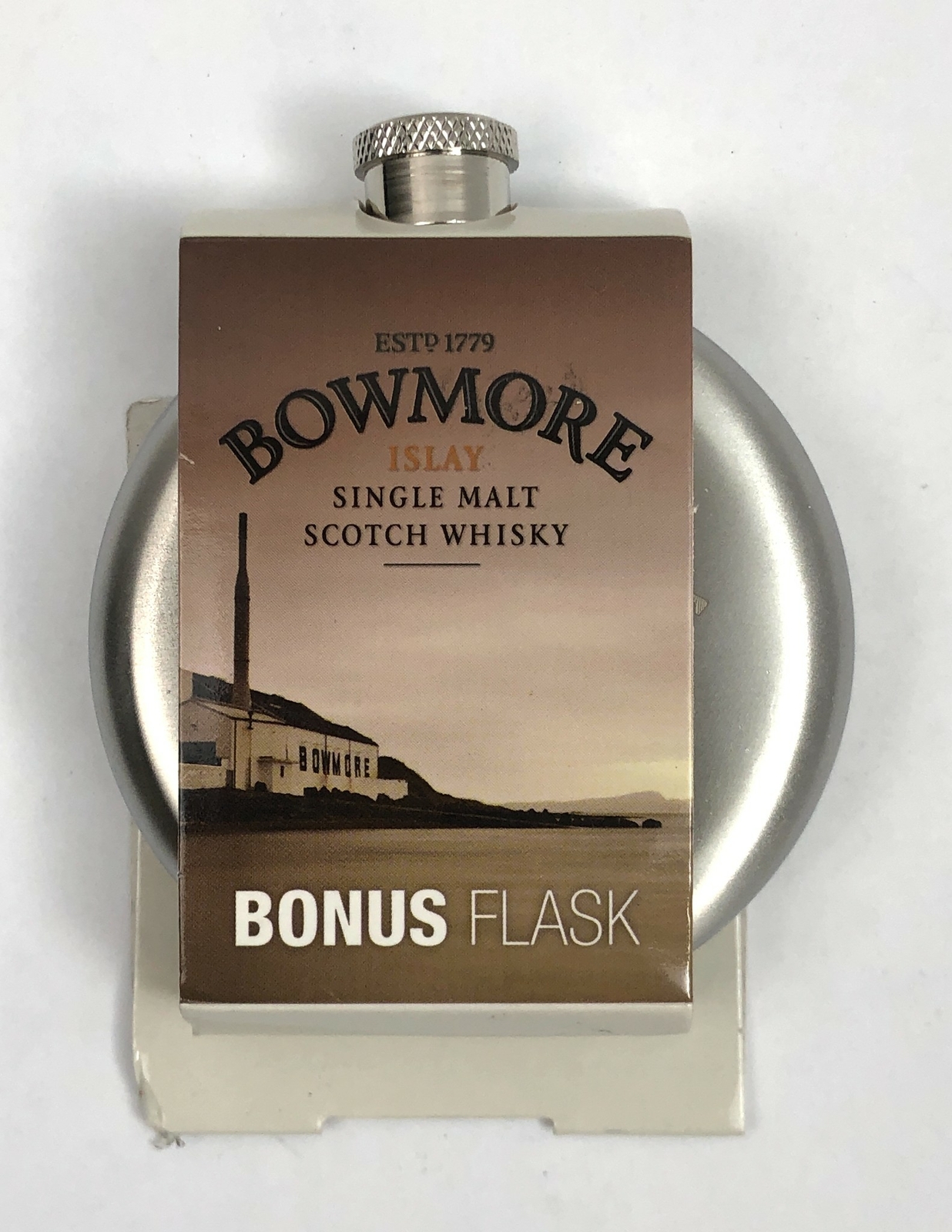 Bowmore EST9 1979 Islay Bonus Flask Single Malt Scotch Whisky NEW Lot of 2