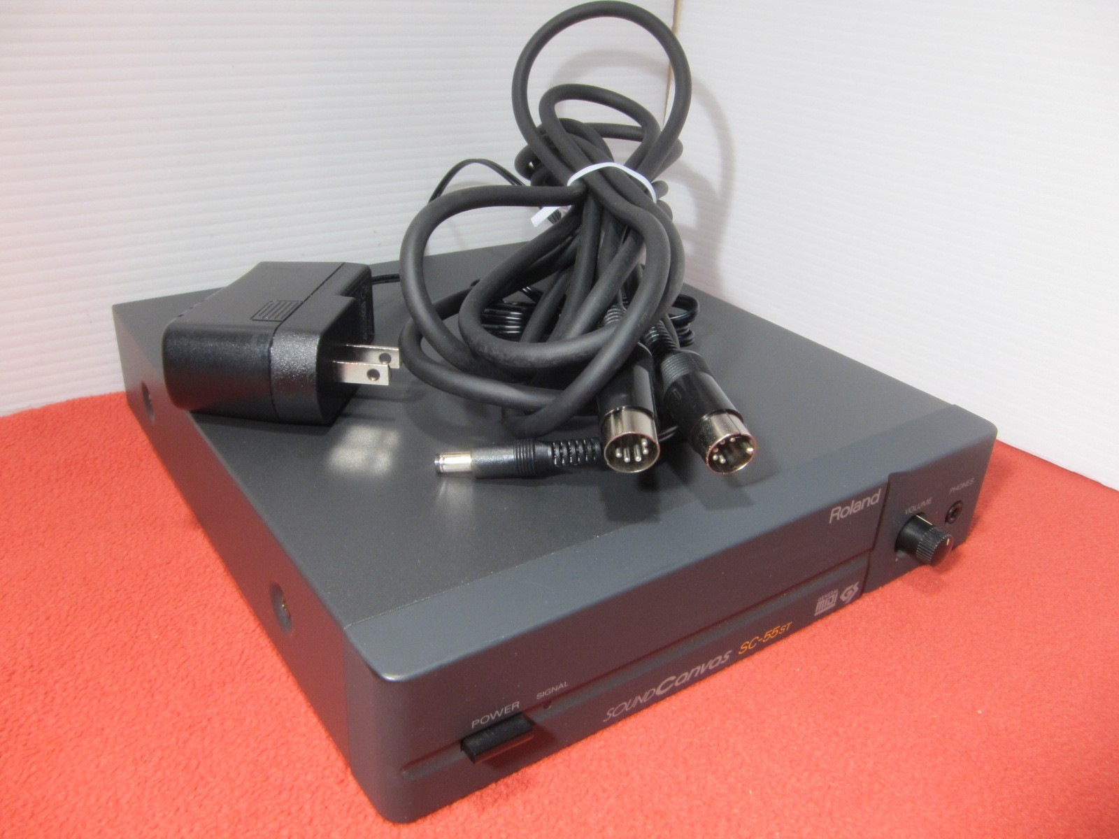 Roland SC-55ST Sound Canvas Synth Module Tested w/ power supply, 3m MIDI cable