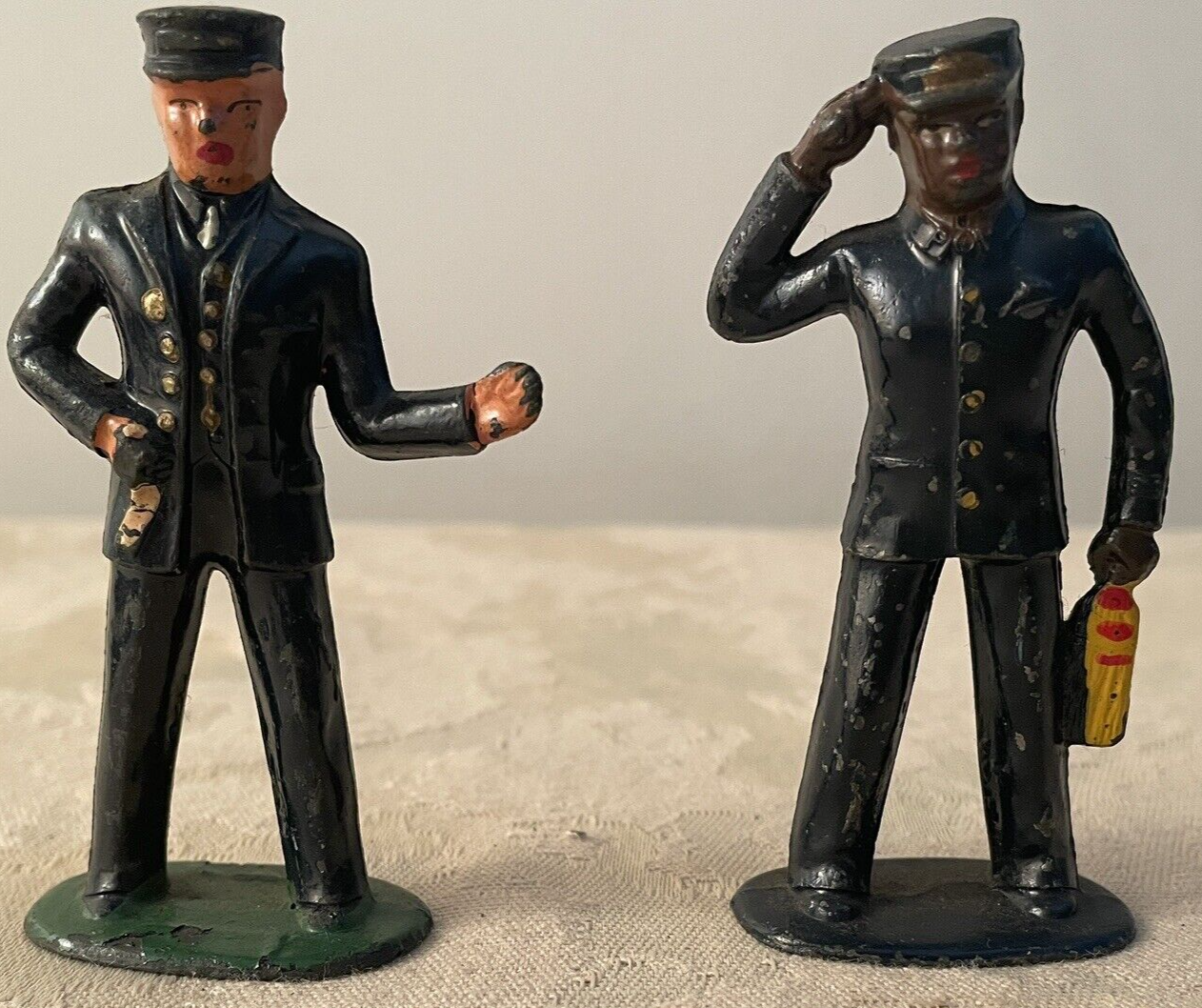 VINTAGE TWO TRAIN WORKMEN MINIATURES 3” for STANDARD 0 TRAIN LAYOUT