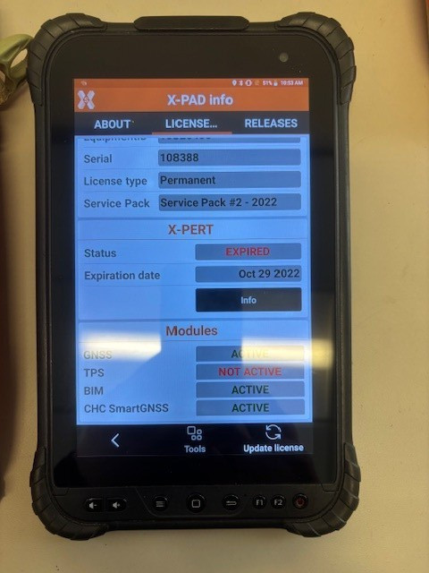 CHC Navigation LT700 Tablet with X-PAD software *used*