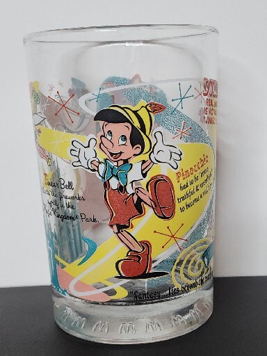 McDONALDS Disney World 100 Years of Magic 25th Anniversary  Glass Pinocchio More