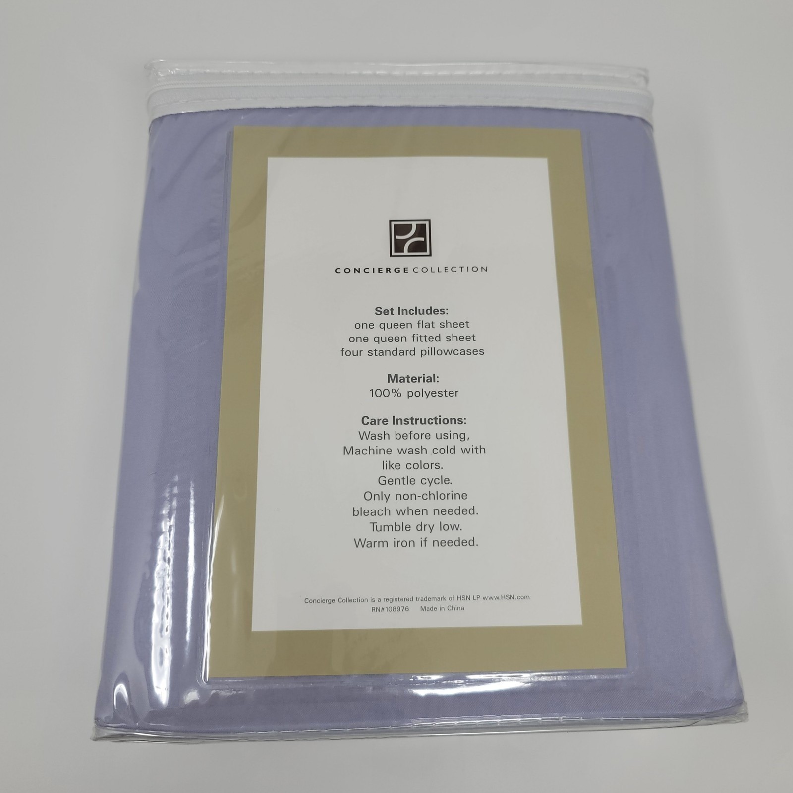 Concierge Collection Queen 6 Pc Soft Sheet Set Lavender Bedding Microfiber New