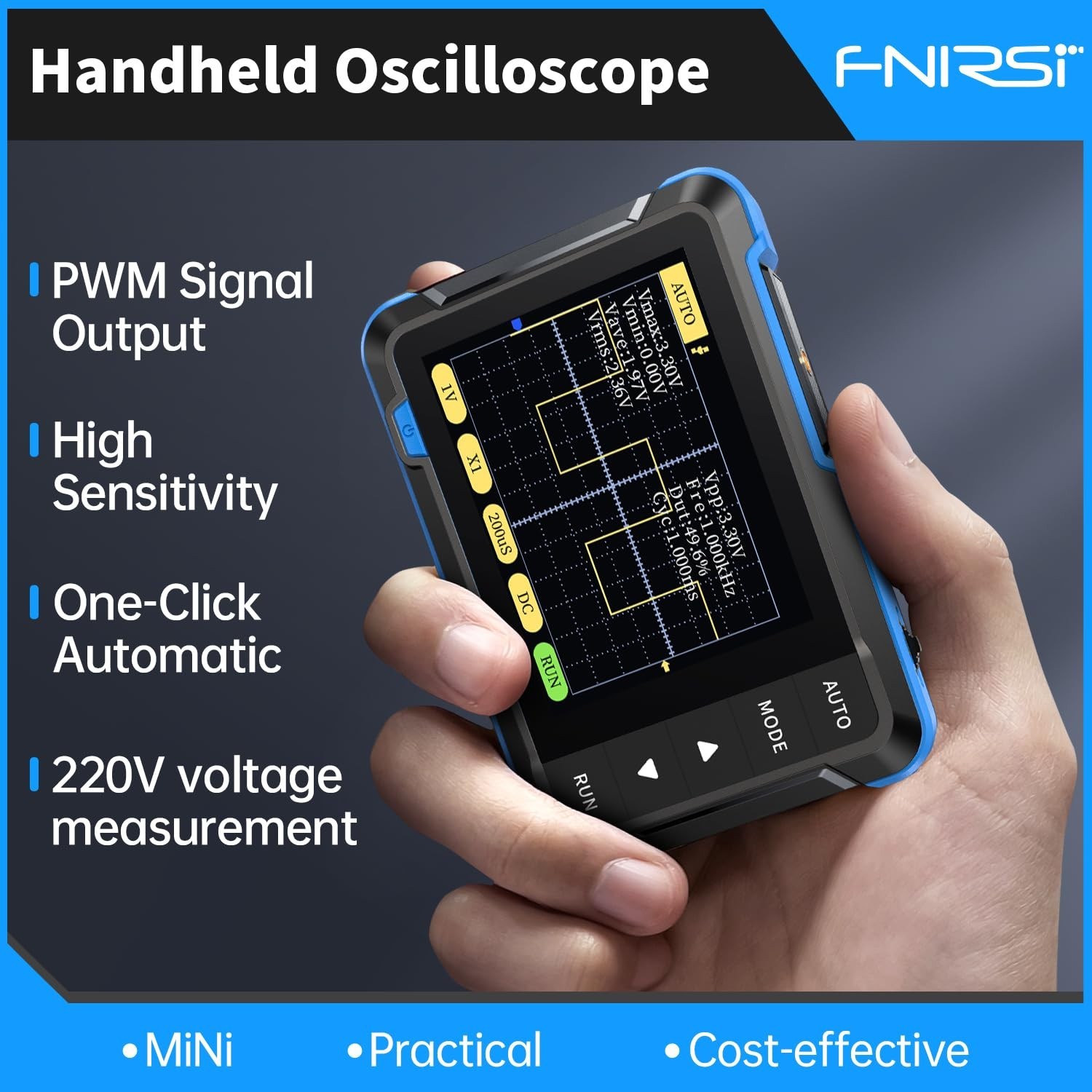 Digital Oscilloscope Handheld Pocket with High Sampling Rate 2.8 Inch TFT