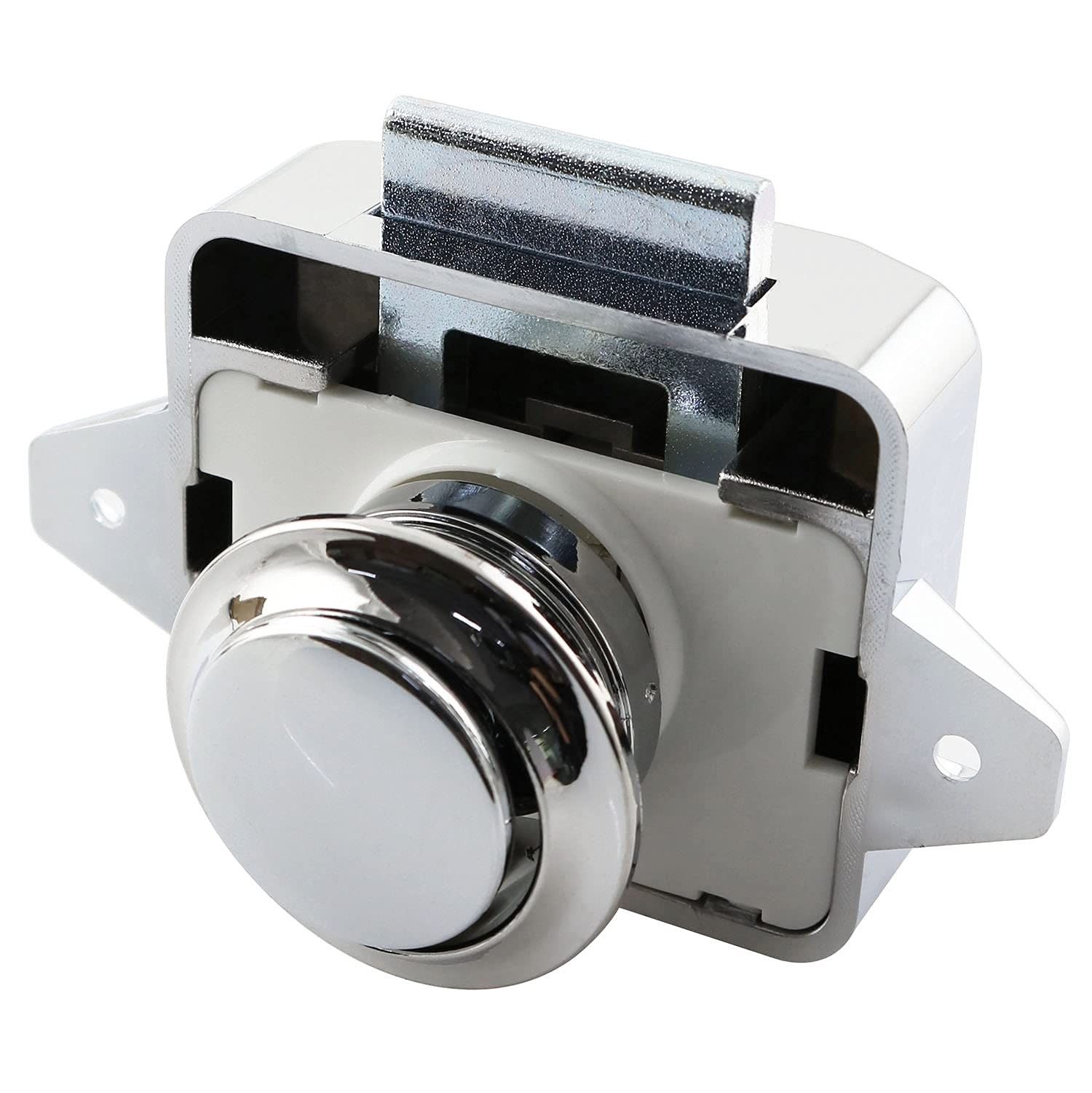 Push Button Catch Lock Drawer Cabinet Cupboard Door Keyless Latch Knob