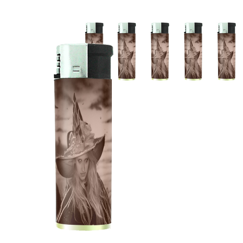 Vintage Witchcraft Witches D6 Lighters Set of 5 Electronic Refillable Butane