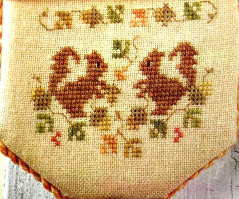 Totally Nuts Squirrels Patterned Gourds Jumping Fish 3 CROSS STITCH PATTERNS