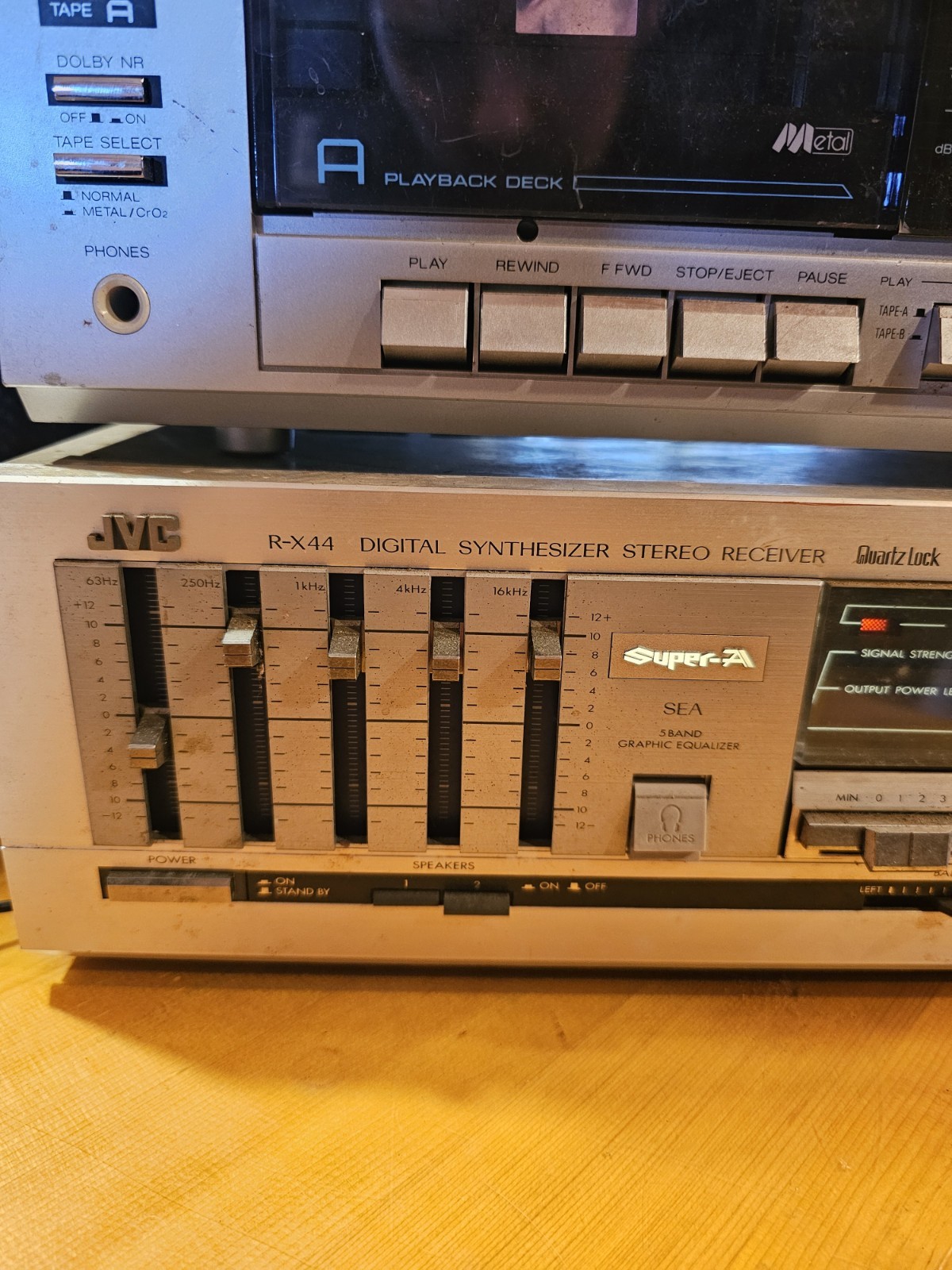 Vintage JVC RX44 Super-A Synthesizer Proformance Cassettedeck Working