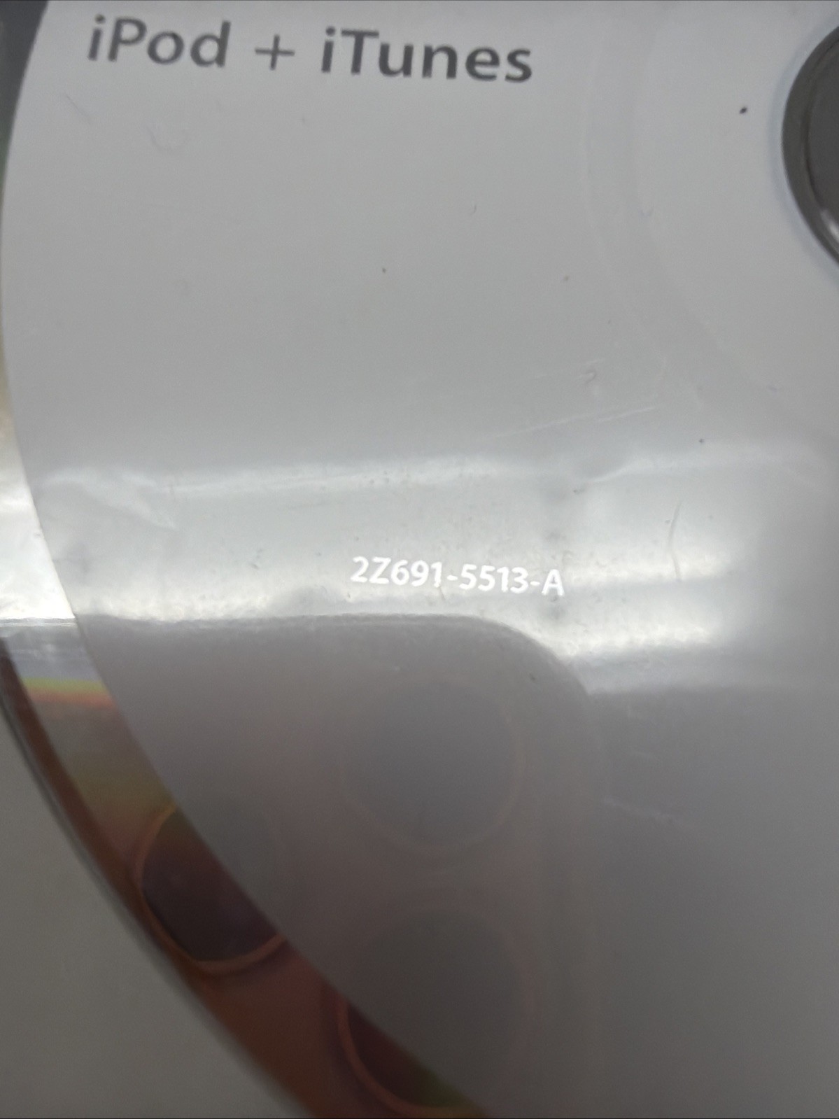 APPLE iPod + iTunes Installation Software CD 2005 2Z691-5513-A Disc Quick Start