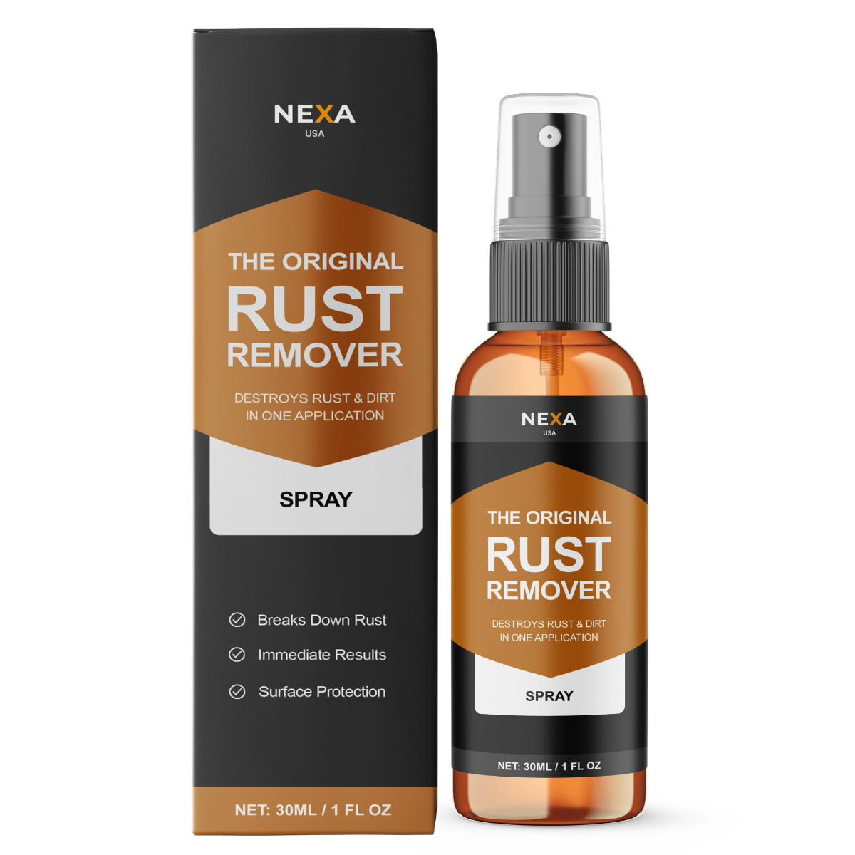 NEXA Rust Remover Spray – Fast-Acting Multi-Surface Cleaner | Removes Rust, 50mL