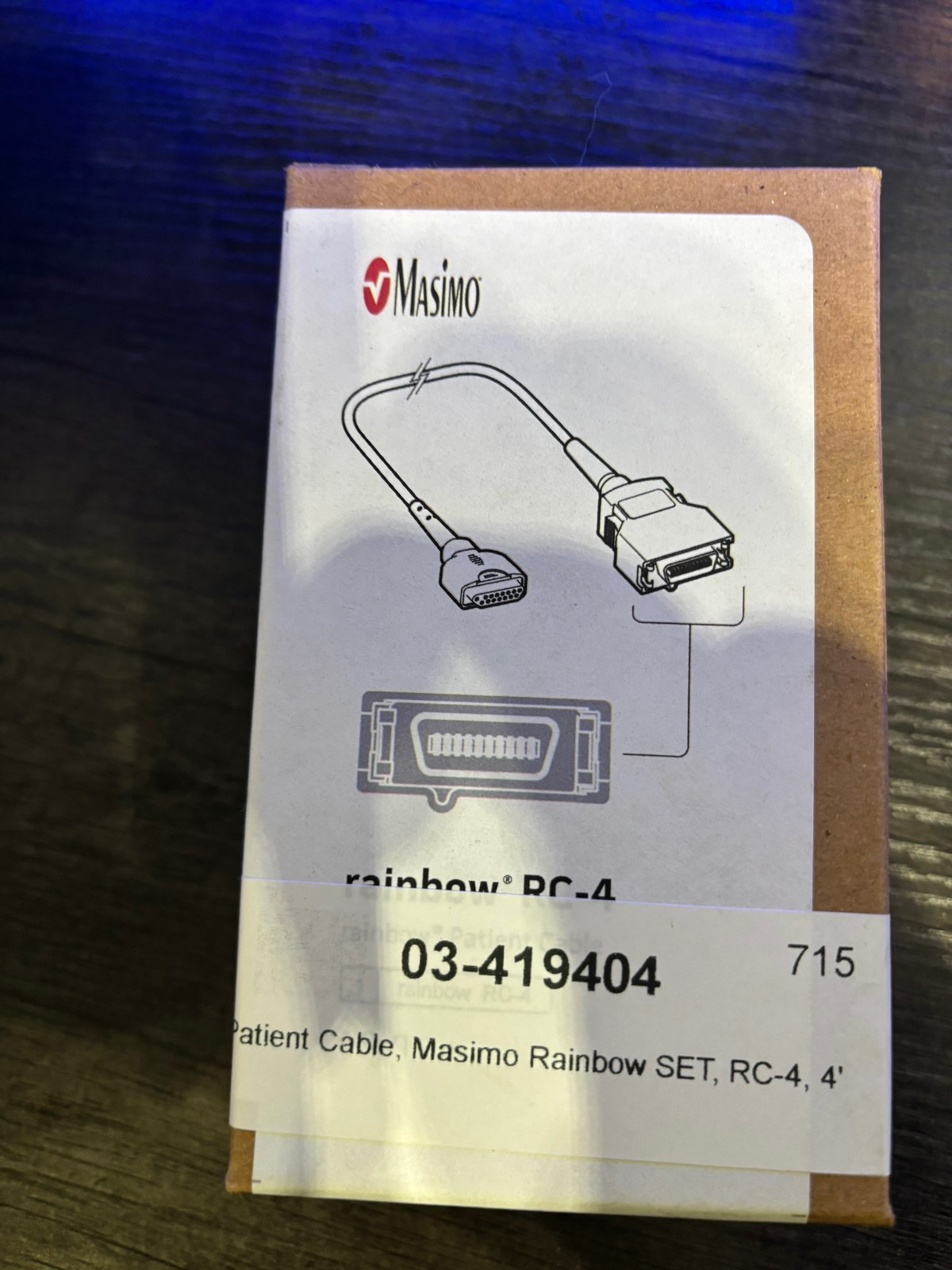 Masimo 2406 rainbow RC-4 M-LNCS 20-pin Patient Cable