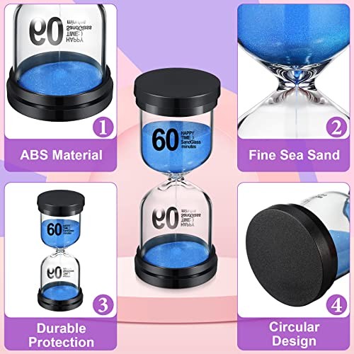 9 Pieces Sand Timer Colorful Hourglass Sand Clock Timer