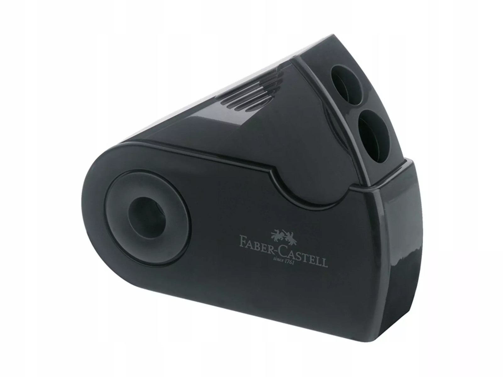 6933256608031 Temperówka podwójna z pojemnikiem Faber-Castell Sleeve czarna Fabe