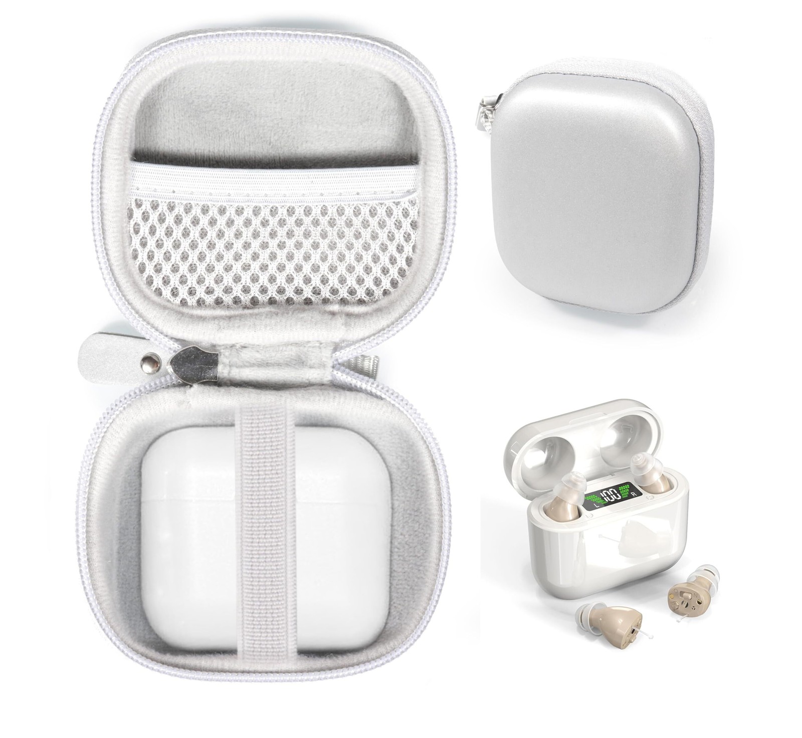 GETGEAR Protective Case for MUTOOG Hearing Aids with Long-Lasting Charging Case,