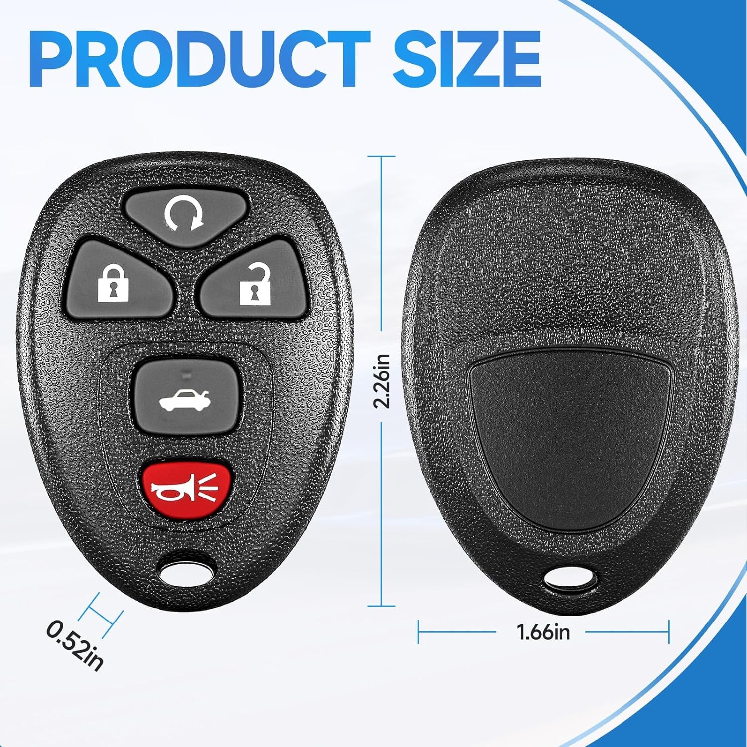 Key Fob Replacement Fits for Impala 2006 2007 2008 2009 2010 2011 Size: 1-Pack