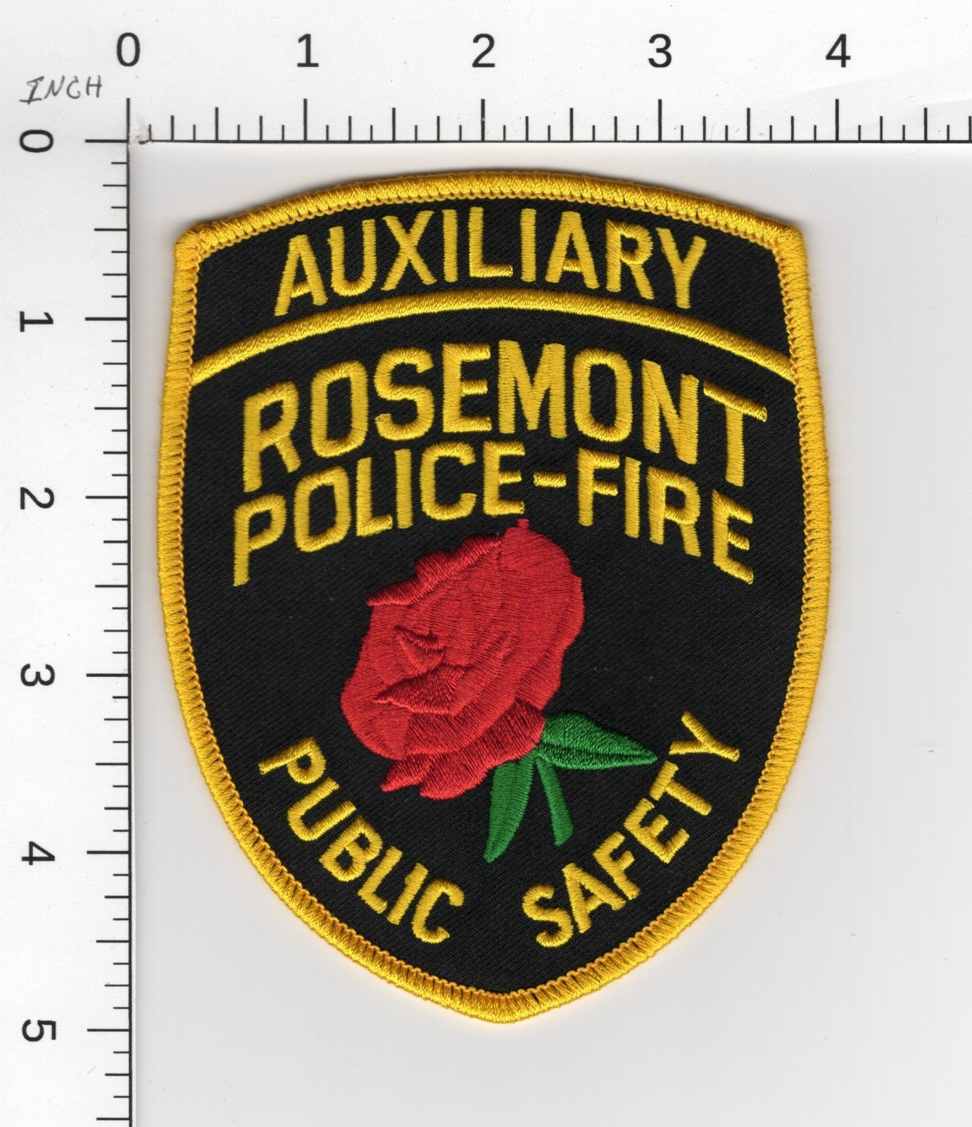 AUXILIARY ROSEMONT POLICE FIRE PUBLIC SAFETY ^^ COLLECTIBLE ILLINOIS PATCH