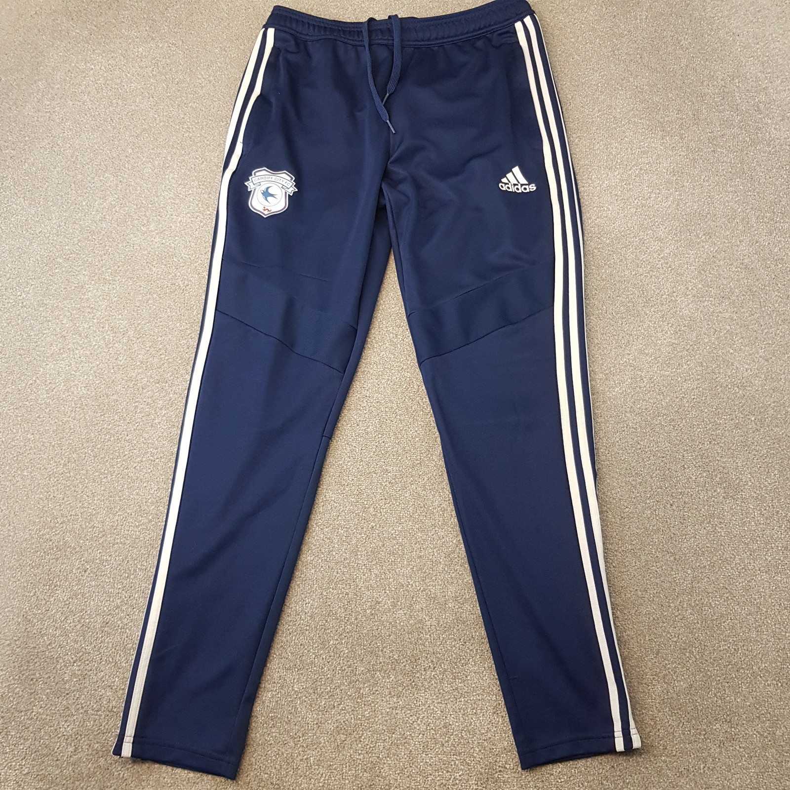Adidas Cardiff City Mens Tracksuit Bottoms Medium Blue Football Pants 2019/20