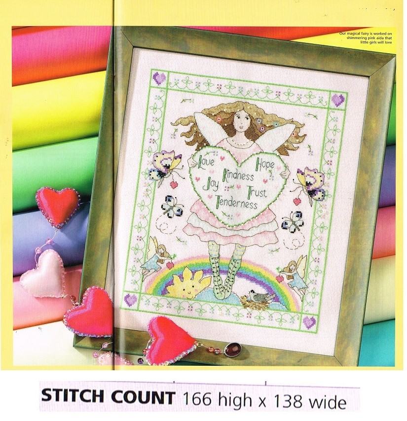 VALENTINE FAIRY  CROSS STITCH PATTERN ONLY    ALS - EE