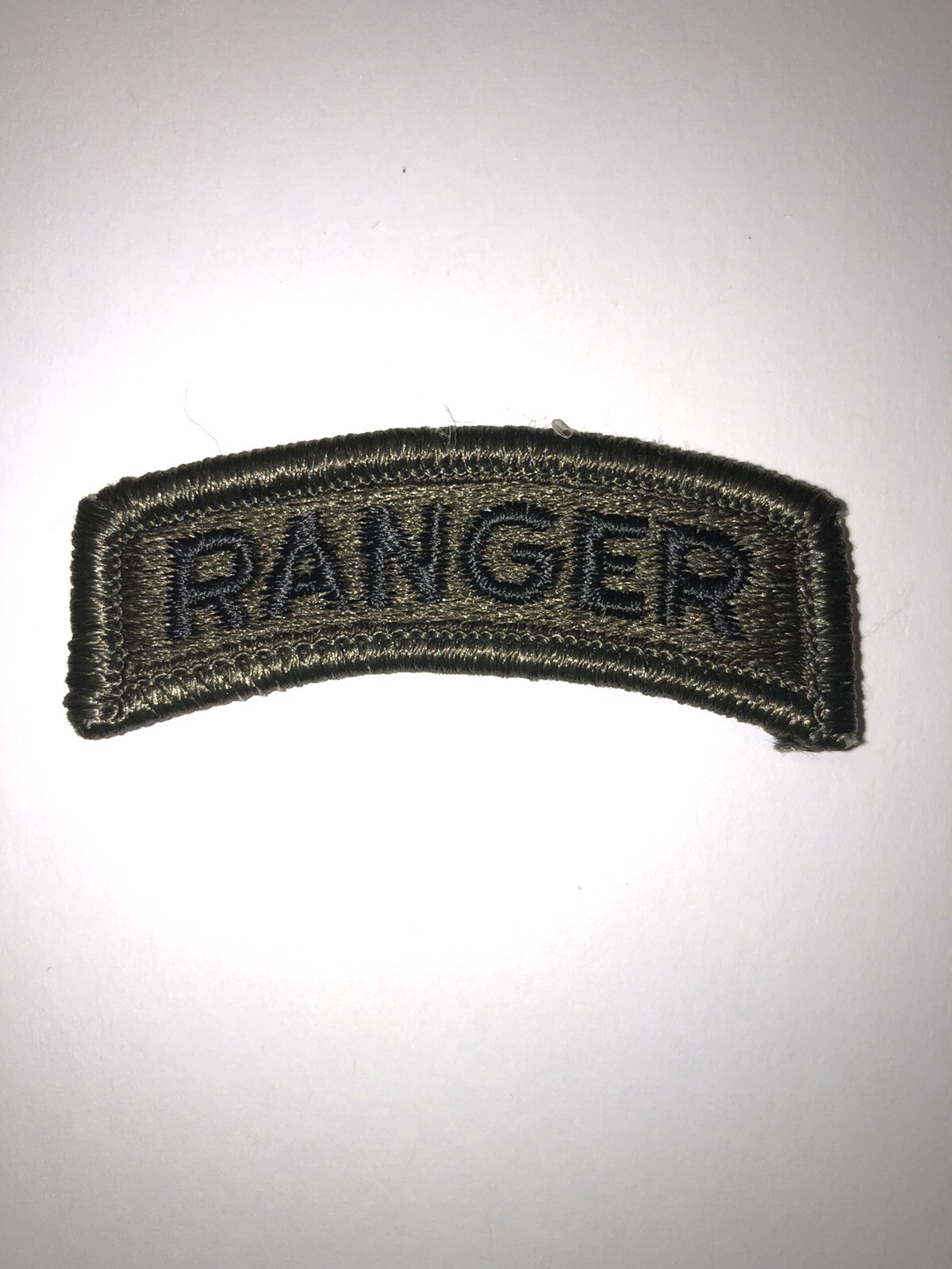 Ranger Tab Subdued Green & Black U.S. Army Shoulder Patch