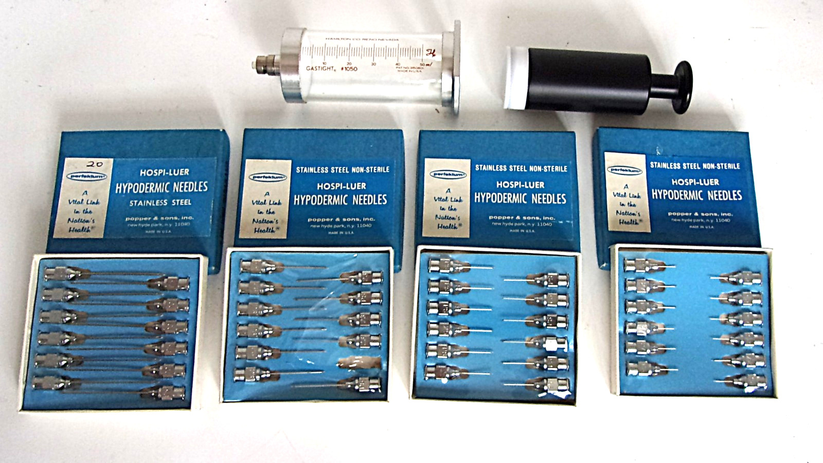 Hamilton 59000-60 1050 50ml Gastight Syringe w/Hospi-leur Hypo Needles