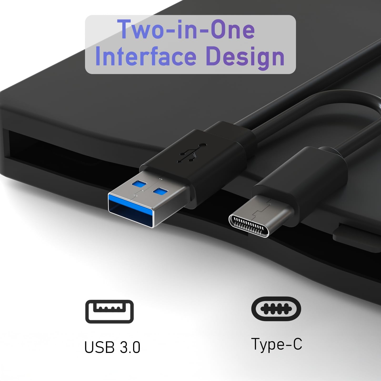3.5 Inch External Portable USB Floppy Disk Reader Type C 1.44 MB FDD Drive